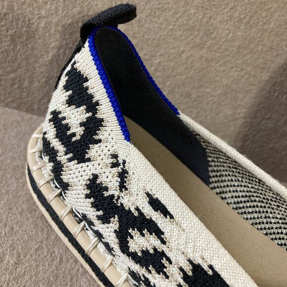 Rothy's The Espadrille Natural Hemp Flats Sz 8 Sandy Cat Missing Ankle Ribbon - Picture 5 of 8